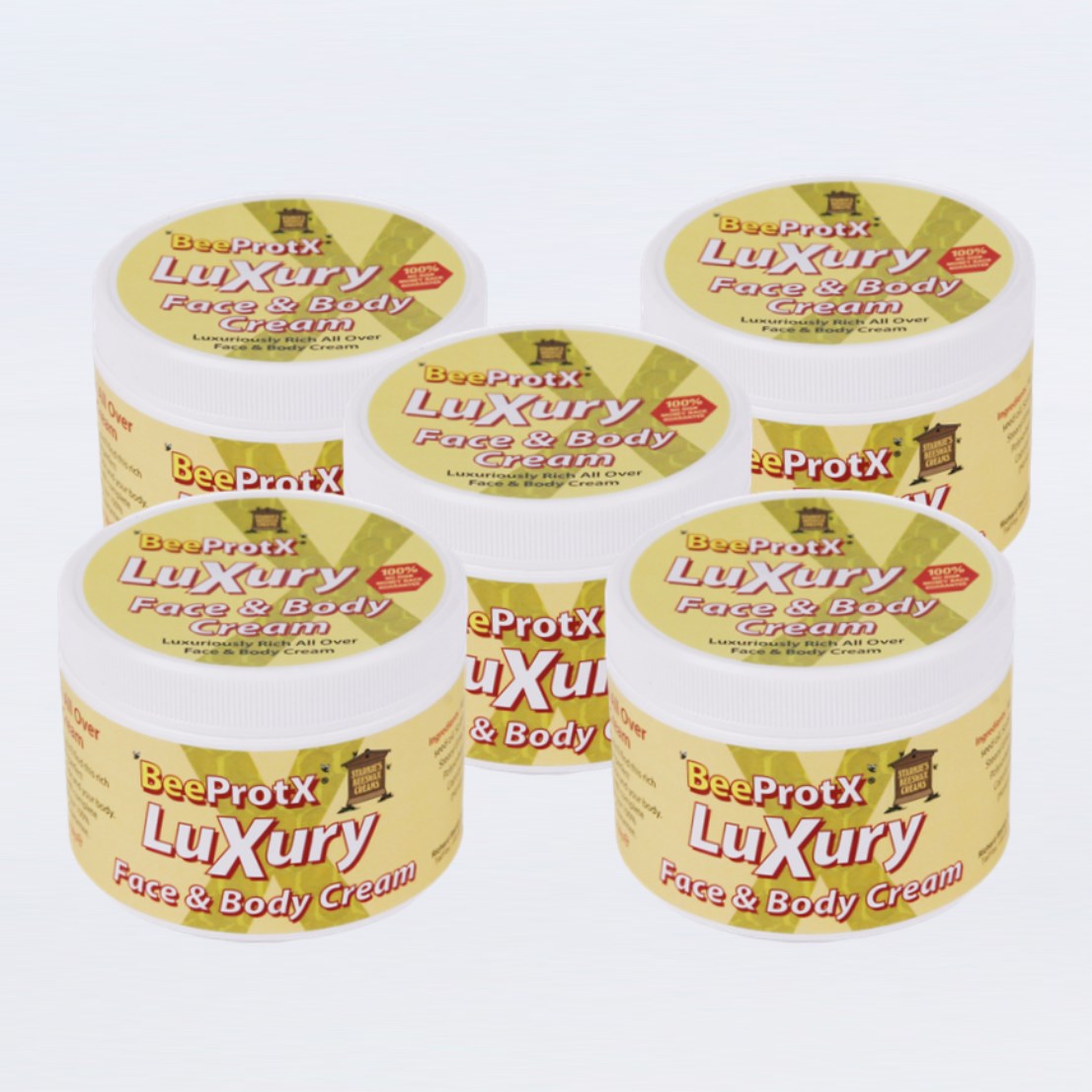 Set of 5 BeeProtx Luxury Face & Body Cream Tubs