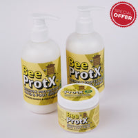 Set of 2 BeeProtX Hand & Foot Cream Pumpers and One Hand & Foot Cream Tub