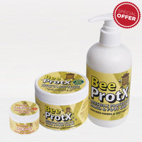 Set of BeeProtX Hand & Foot Cream Tub and Pumper with a Tub of Luxury Face & Body Cream